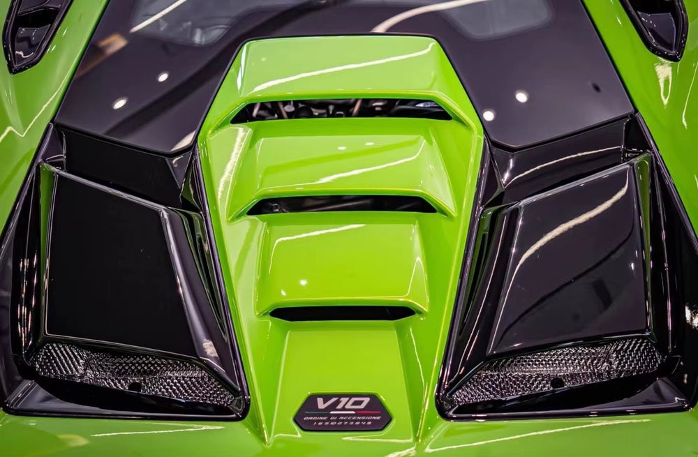High Quality Body Kit Is Used for Lamborghini Huracan Upgrade Tecnica Style Carbon Fiber Rear Cover Trunk Lid.