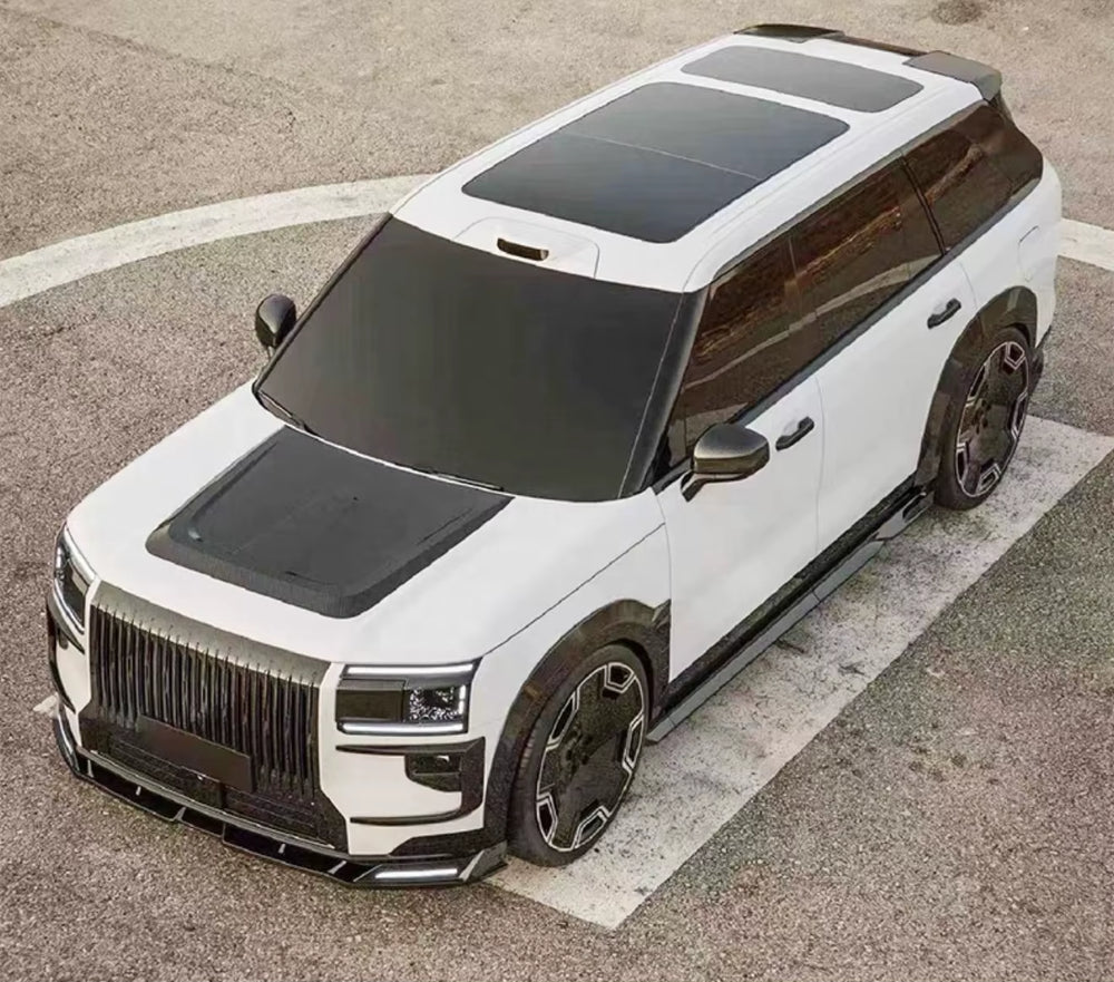 Zeekr 9X Enhanced RNG Style Dry Carbon Fiber Front Lip, Side Skirts, Rear Diffuser, Spoiler, and Wide Body Kit