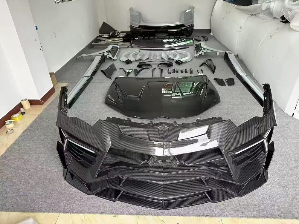 For Lamborghini Urus Upgrade MSY Style Dry Carbon Fiber Front Bumper Assembly Fender Arch Side Skirts Rear Wing Body Kit