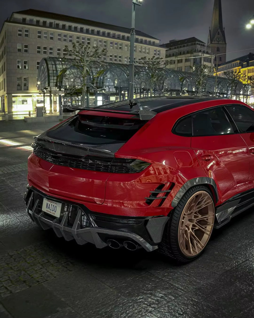 WD Style Dry Carbon Fiber Body Kit for Lamborghini URUS SE Front Lip Skirt Rear Diffuser Spoiler Hood Wide Body Kit