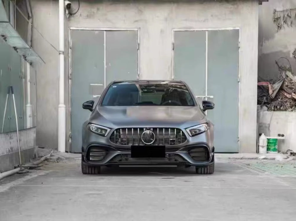 For Mercedes-Benz A-Class A180 A35L W177 Upgrade A45S Front and Rear Bumper Spoiler Body Kit