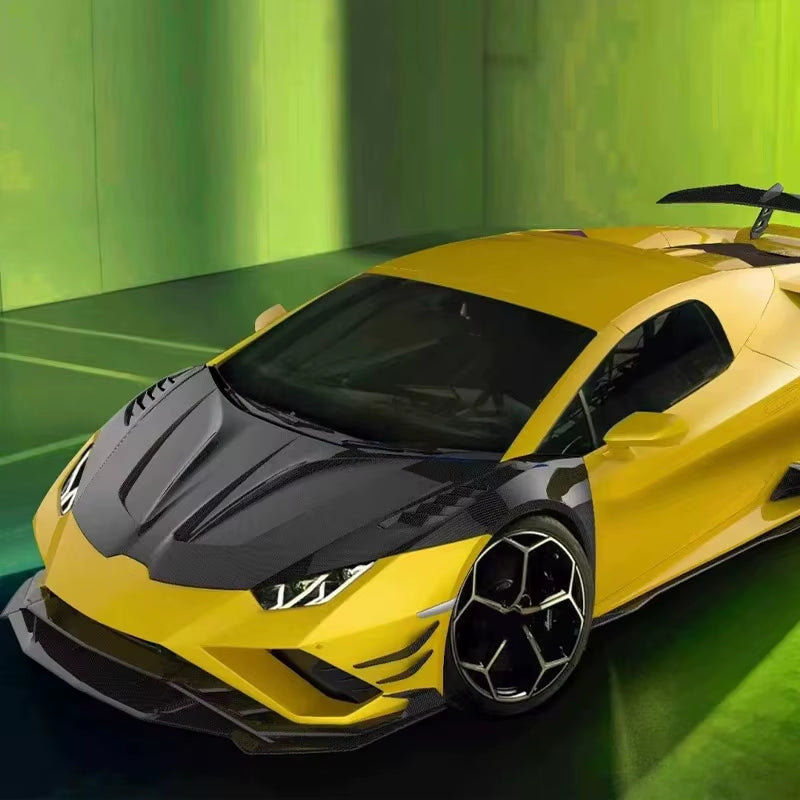 High Quality Dry Carbon Fiber PK Style Hood for Lamborghini Huracan Lp580 Lp610 Evo Engine Cover