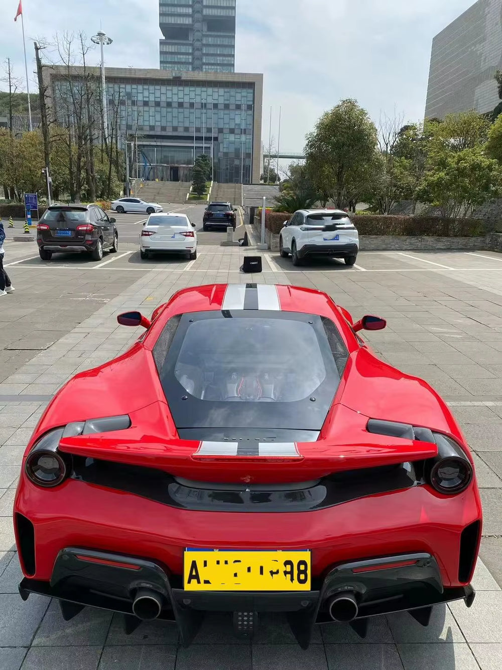 Pp+ Dry Carbon Fiber Pista Body Kit for Ferrari 488 Gtb Spider Pista Front and Rear Bumper Side Skirts Spoiler