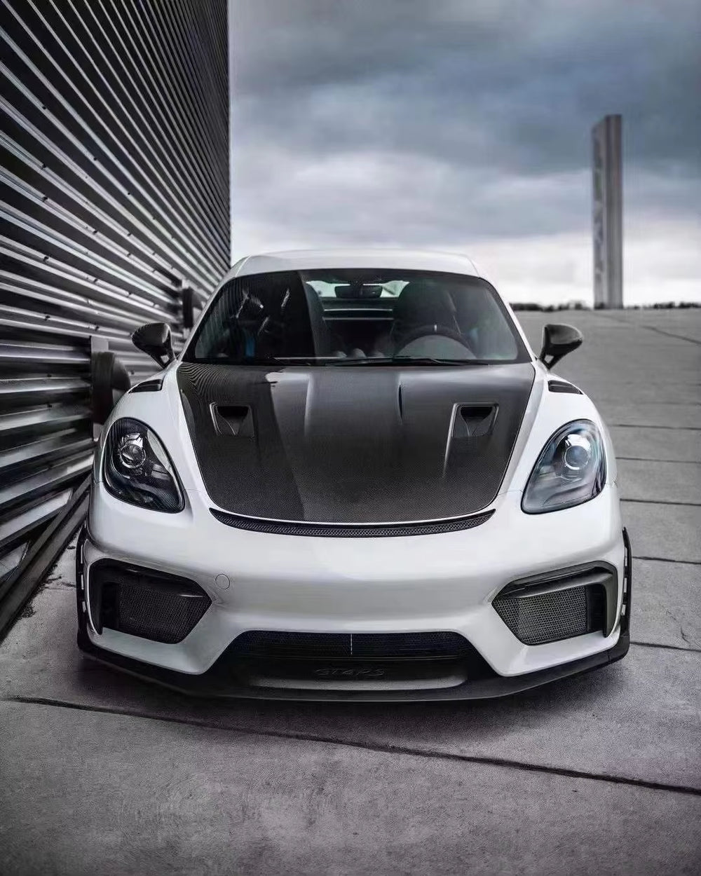 Upgrade RS Style Body Kit for Porsche 718 Boxster Cayman 2016-2022 Front and Rear Bumper Diffuser Spoiler Engine Cover Body Kit