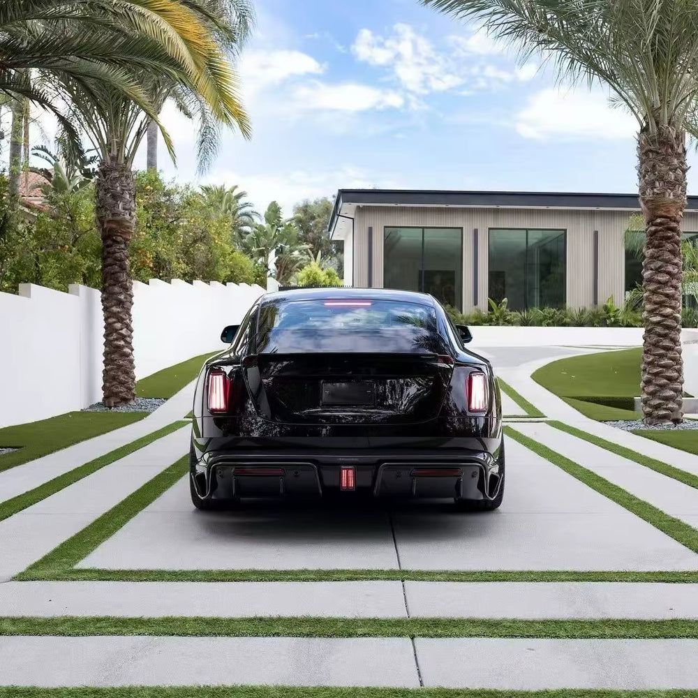 For Rolls-Royce Spectre Upgrade MSY Dry Carbon Fiber Front Lip Skirt Rear Diffuser Spoiler Hood Body Kit