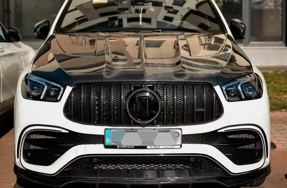 High Quality Carbon Fiber Body Kit for Mercedes-Benz GLE COUPE GLE53 GLE63 Upgrade LD Style Carbon Fiber Engine Vented Hood