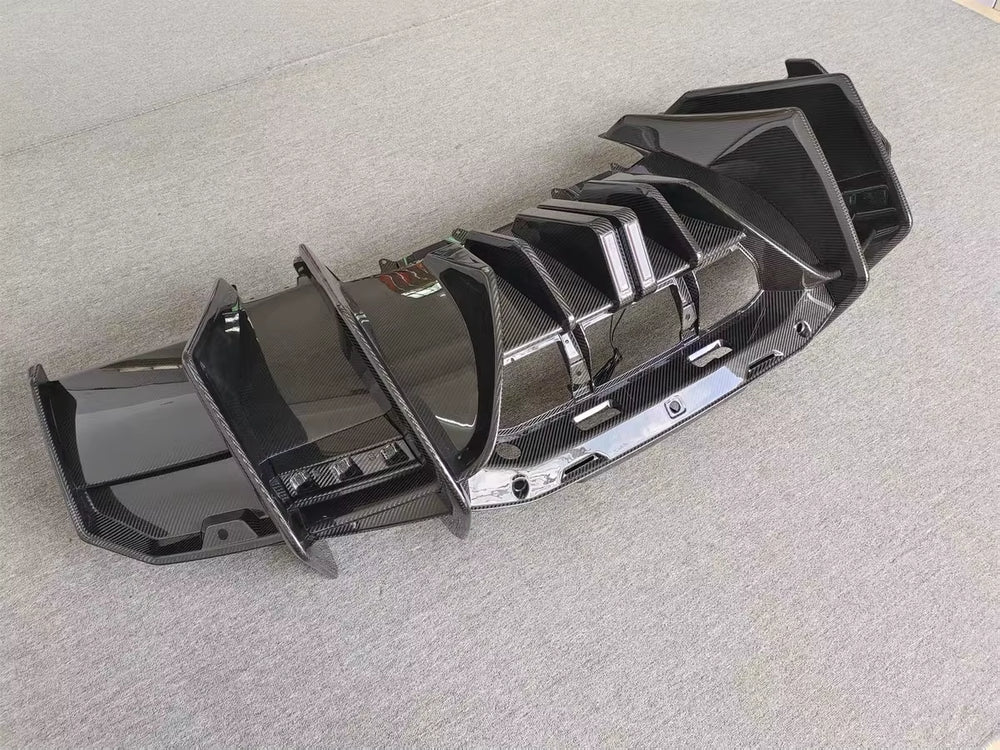 For Lamborghini Revuelto MS Style Dry Carbon Fiber Rear Bumper Rear Diffuser Spoiler Body Kit