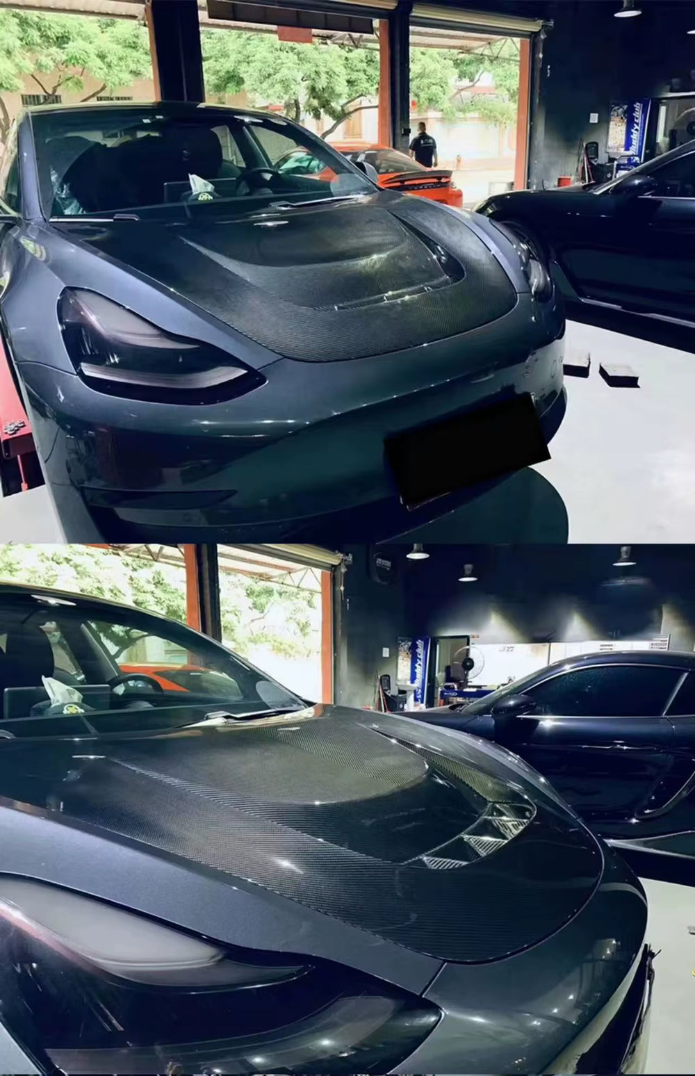 Robt Style Body Kit for Tesla Model 3 Front Bumper Rear Bumper Side Skirt Spoiler Rear Diffuser Hood