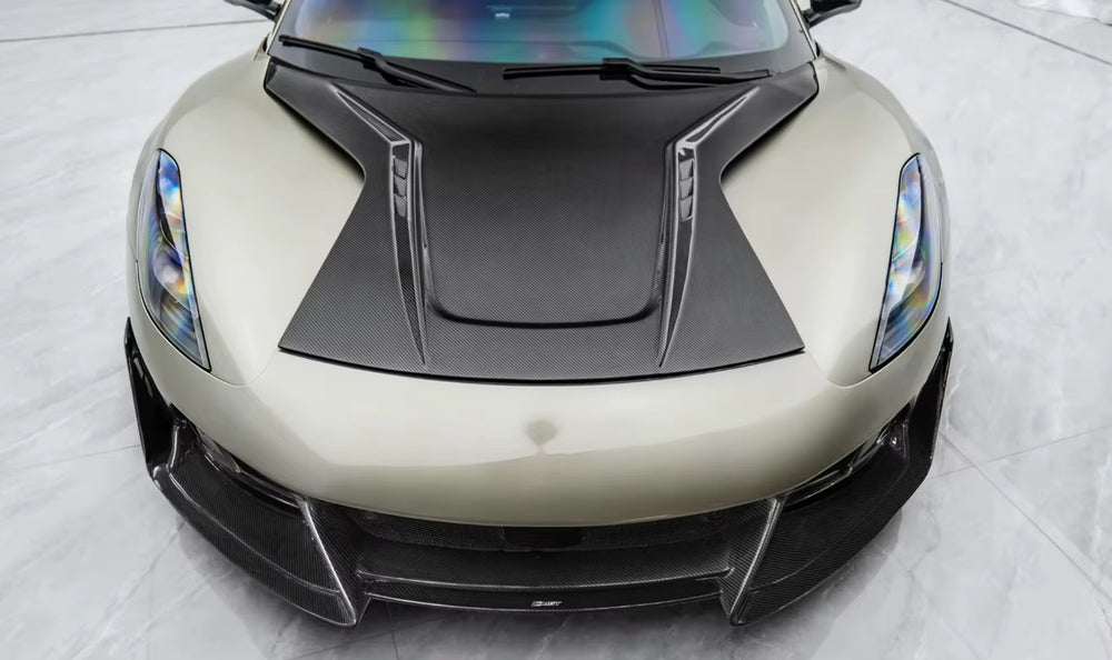 CMST Style Carbon Fiber Body Kit for Lotus Emira Carbon Fiber Front Lip Skirt Rear Diffuser Spoiler Hood Body Kit