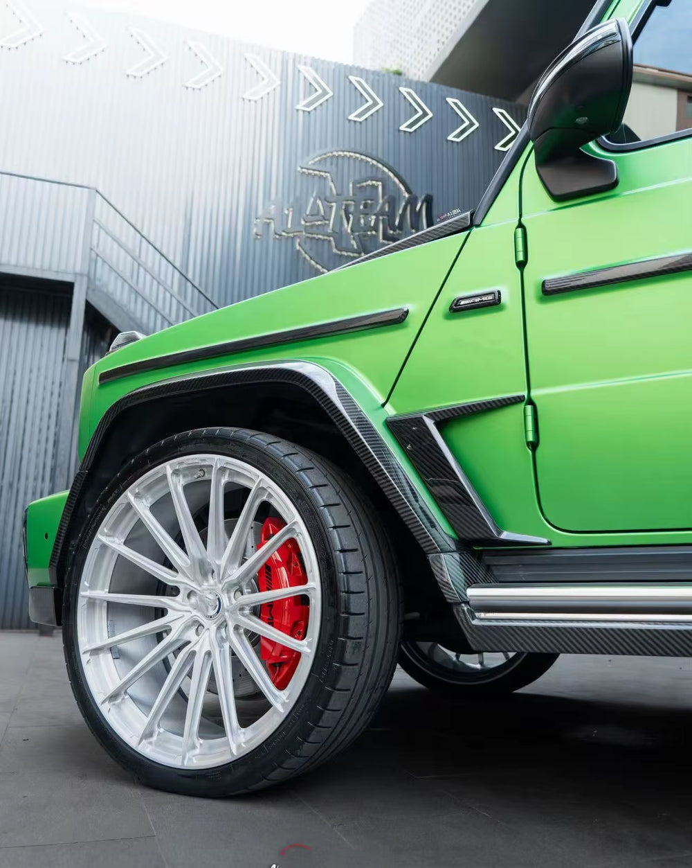 TOP Style Body Kit for Mercedes-Benz G-Class W464 W465 G63 Dry Carbon Fiber Front Lip Hood Rear Diffuser Spoiler Wide Bodykits