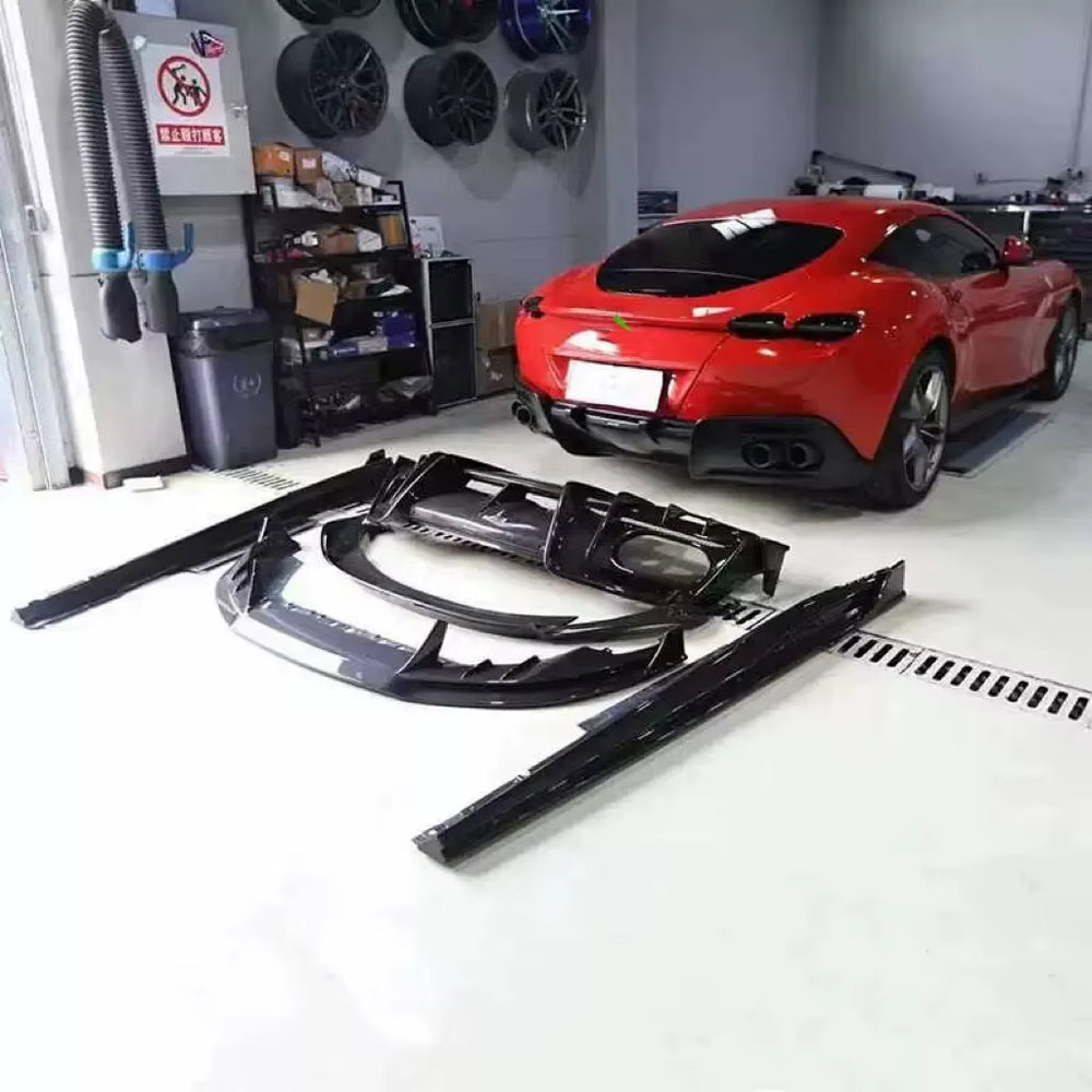 Dry Carbon Fiber Body Kit for Ferrari ROMA Upgrade Paktchz Style Front Lip Rear Diffuser Spoiler Body Kit