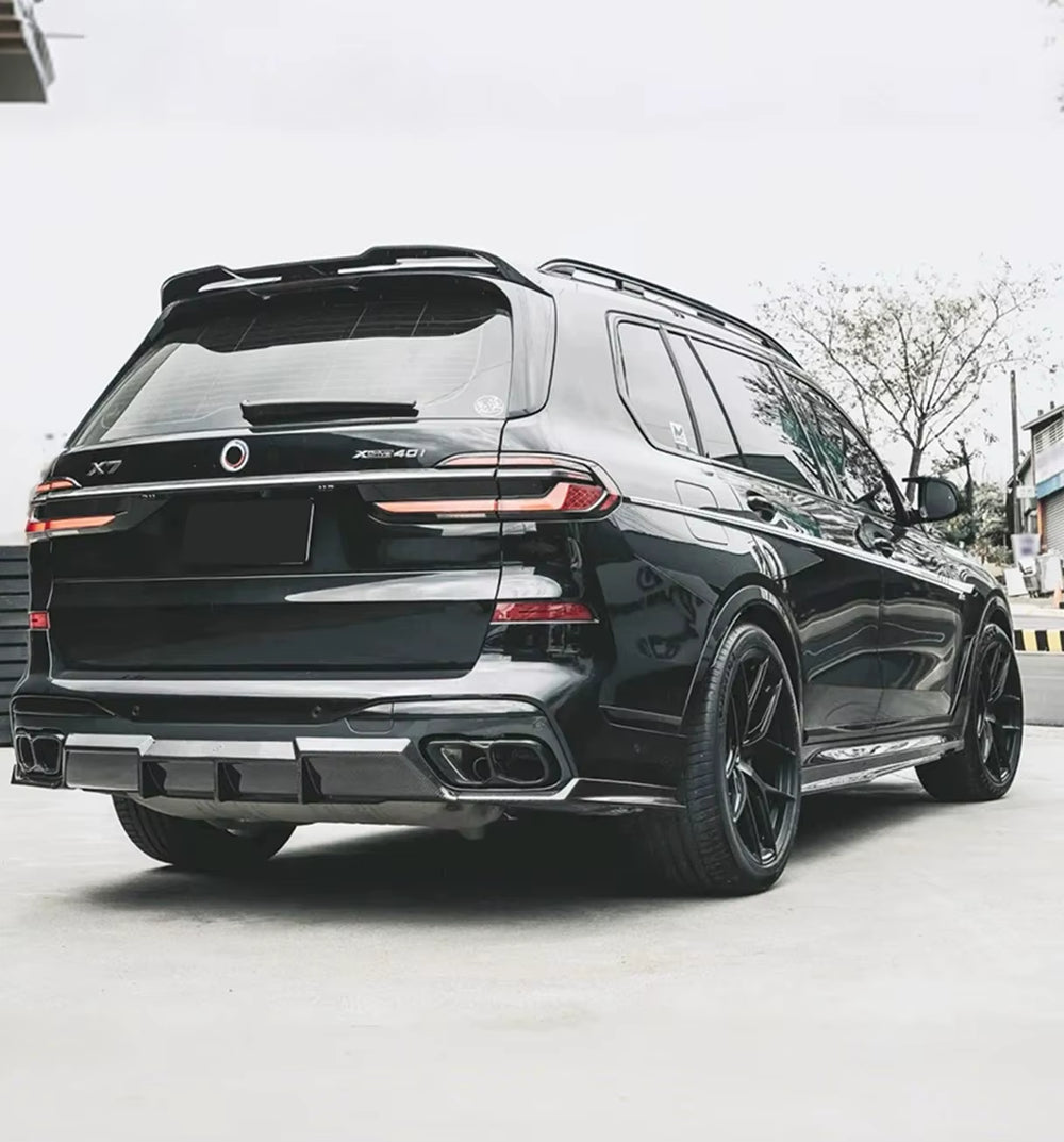 For BMW X7 2023-2025 FD Style Carbon Fiber Front Lip Skirt Rear Diffuser Spoiler Body Kit