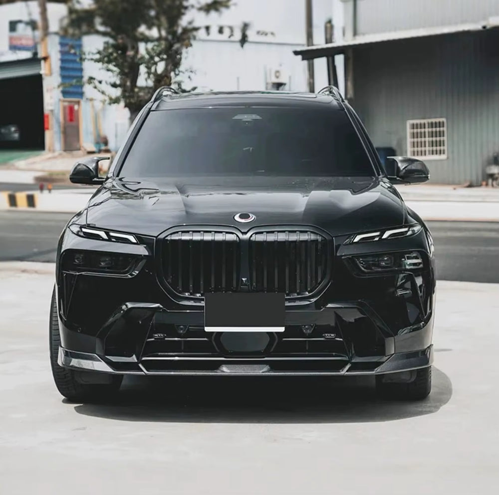 For BMW X7 2023-2025 FD Style Carbon Fiber Front Lip Skirt Rear Diffuser Spoiler Body Kit