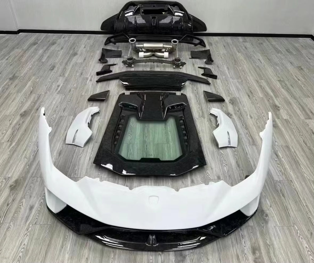 Performante Style Body Kit for Lamborghini Huracan Lp610 Exhaust Engine Cover Car Front Rear Bumper Spoiler