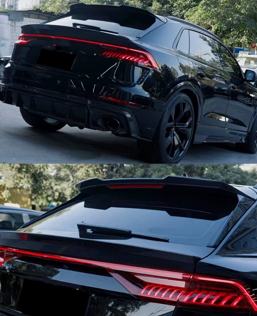 Aulea Style Dry Carbon Fiber Body Kit for Audi Rsq8 Front Lip Skirt Rear Diffuser Spoiler Hood Wide Body Kit
