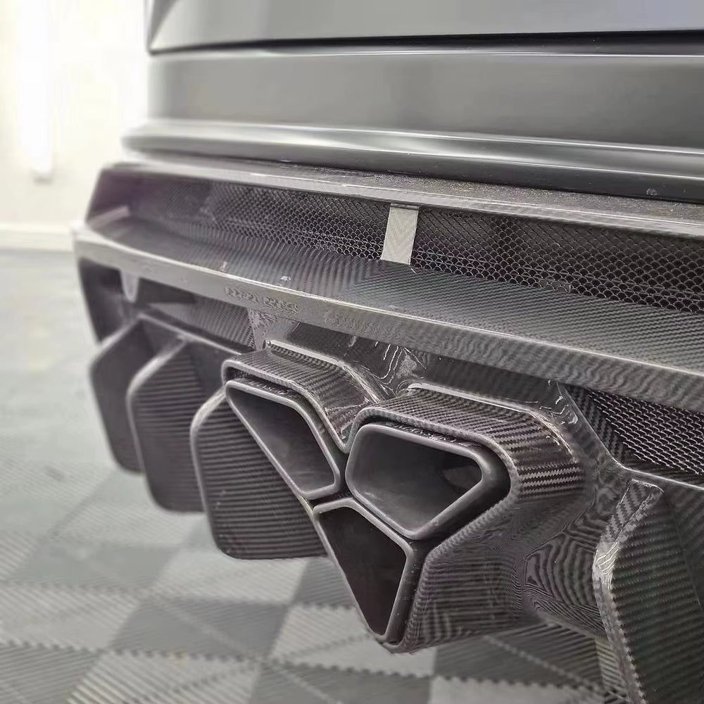 Msy Style Semi- Carbon Fiber Front Bumper Side Skirt Rear Diffuser Rear Spoiler Hood for Lamborghini Urus Body Kit