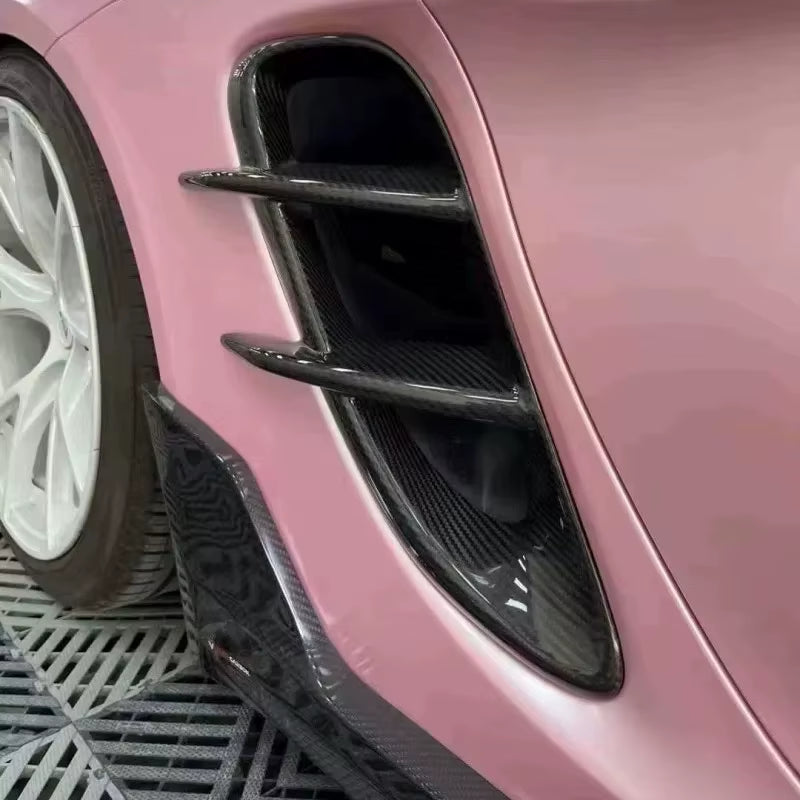 High Quality Carbon Fiber Body Kit for Porsche 718 Cayman Boxster Carbon Fiber Air Inlet Side Tuyere