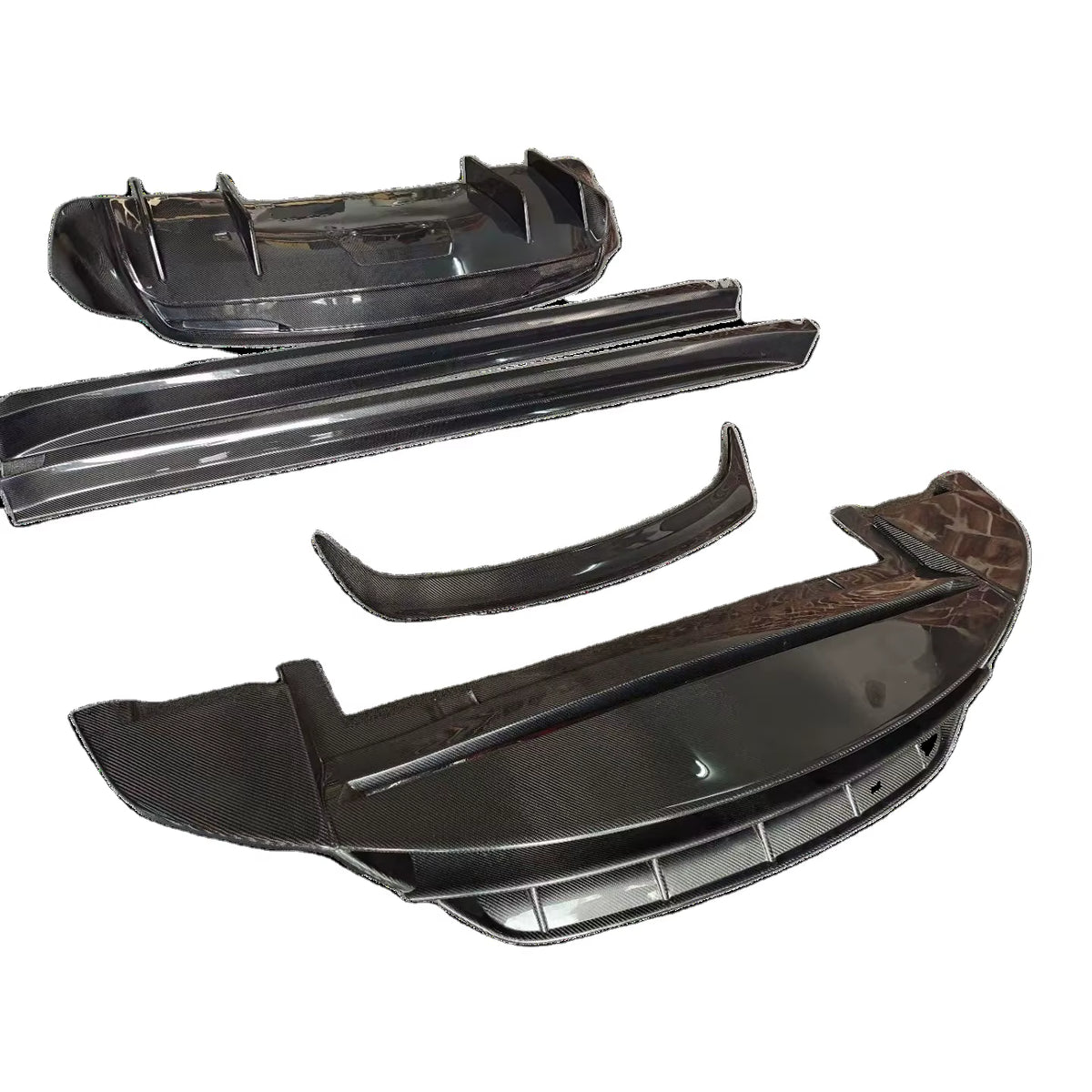 Body Kit for Tesla Model X RZ Style Carbon Fiber Front Lip Side Skirts Rear Diffuser Spoiler