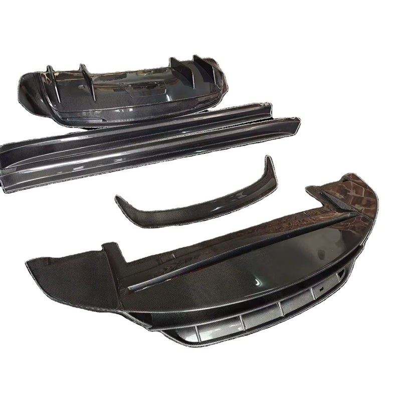 Body Kit for Tesla Model X RZ Style Carbon Fiber Front Lip Side Skirts Rear Diffuser Spoiler