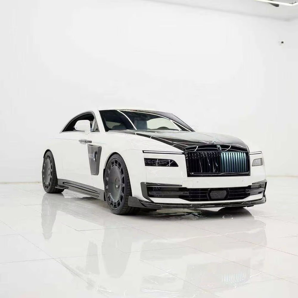 Car Bumpers MS Style Dry Carbon Fiber Material Body Kit for ROLLS-ROYCE SPECTRE 2022+ Front Lip Skirt Rear Diffuser Spoiler Hood