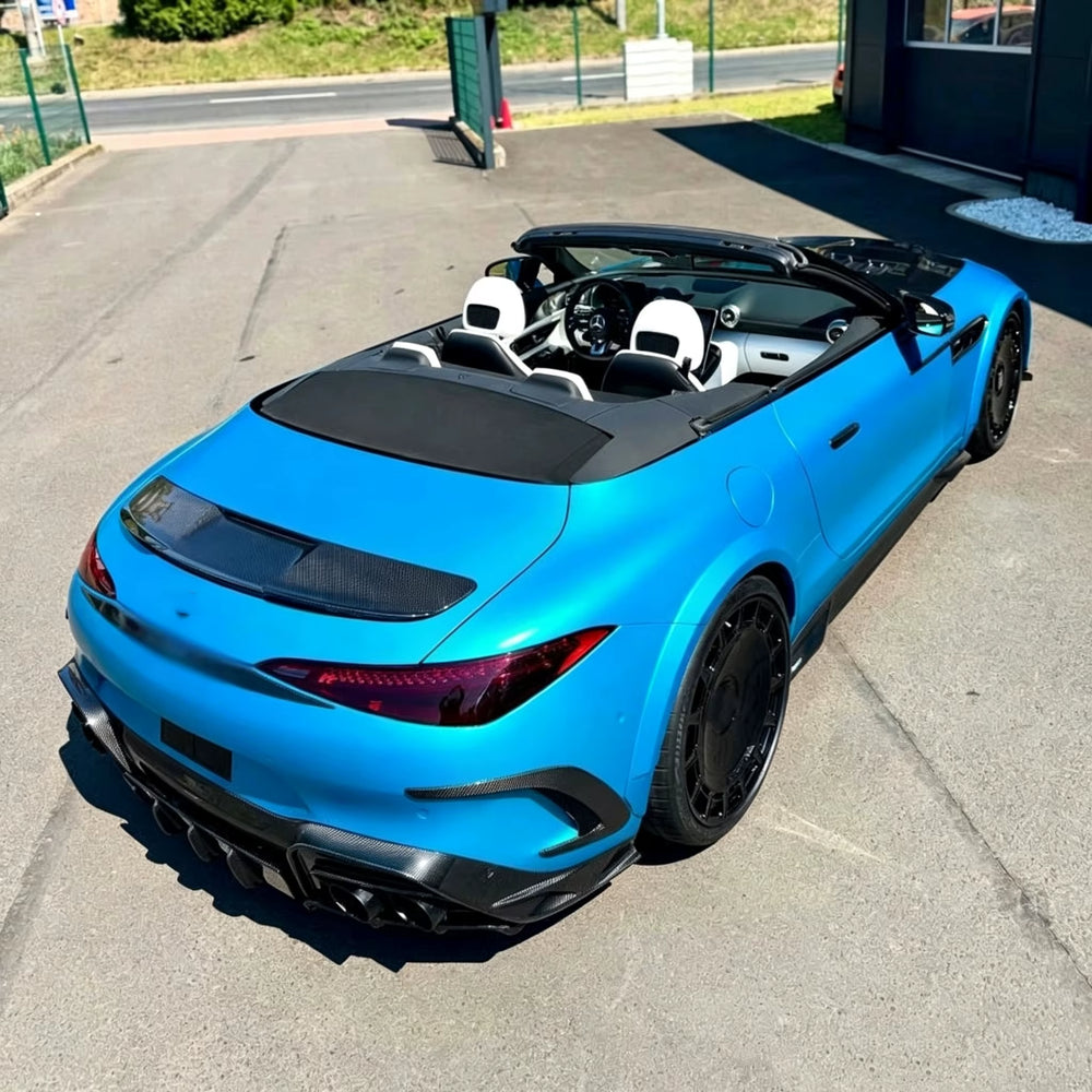 Car Parts for Mercedes Benz SL63 AMG Mansry Style Dry Carbon Fiber Body Kit Front Splitter Hood Side Skirts Diffuser Spoiler