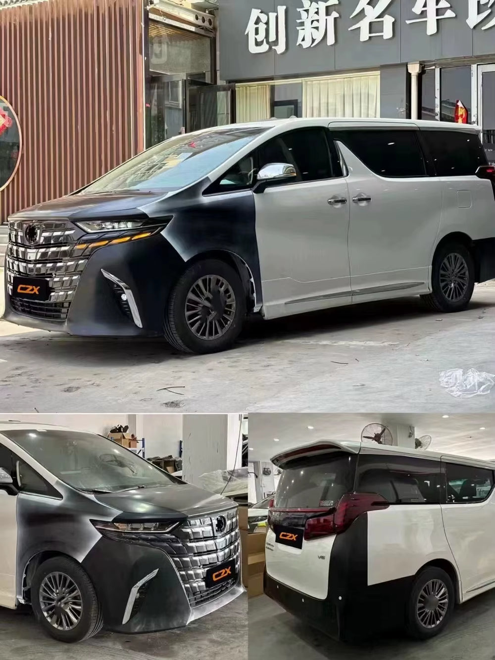 High Quality for Toyota Alphard Vellfire15-22 30 35 Series Upgrade 2024 40 Series Front and Rear Bumper Diffuser Hood Body Kit