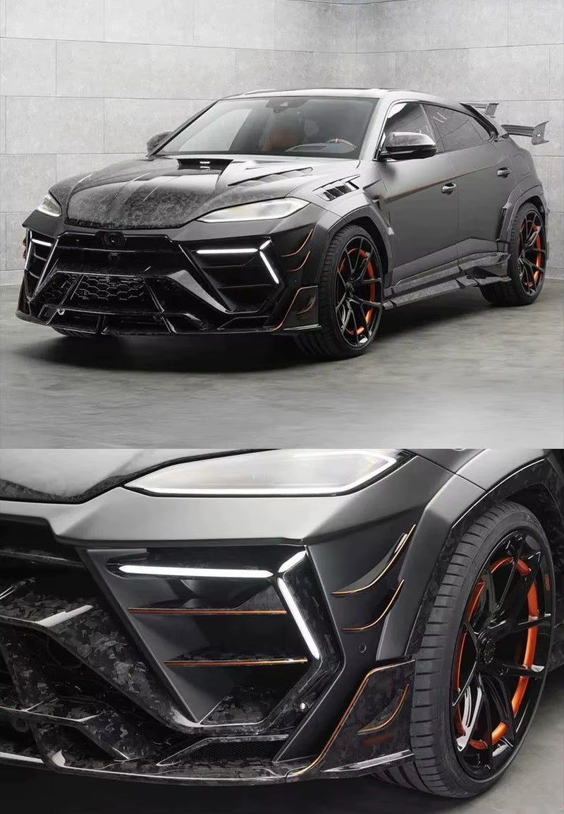For Lamborghini URUS SE Msy-Style Dry Carbon Fiber Front Bumper Rear Bumper Side Skirts Spoiler Hood Wide-Body Body Kit
