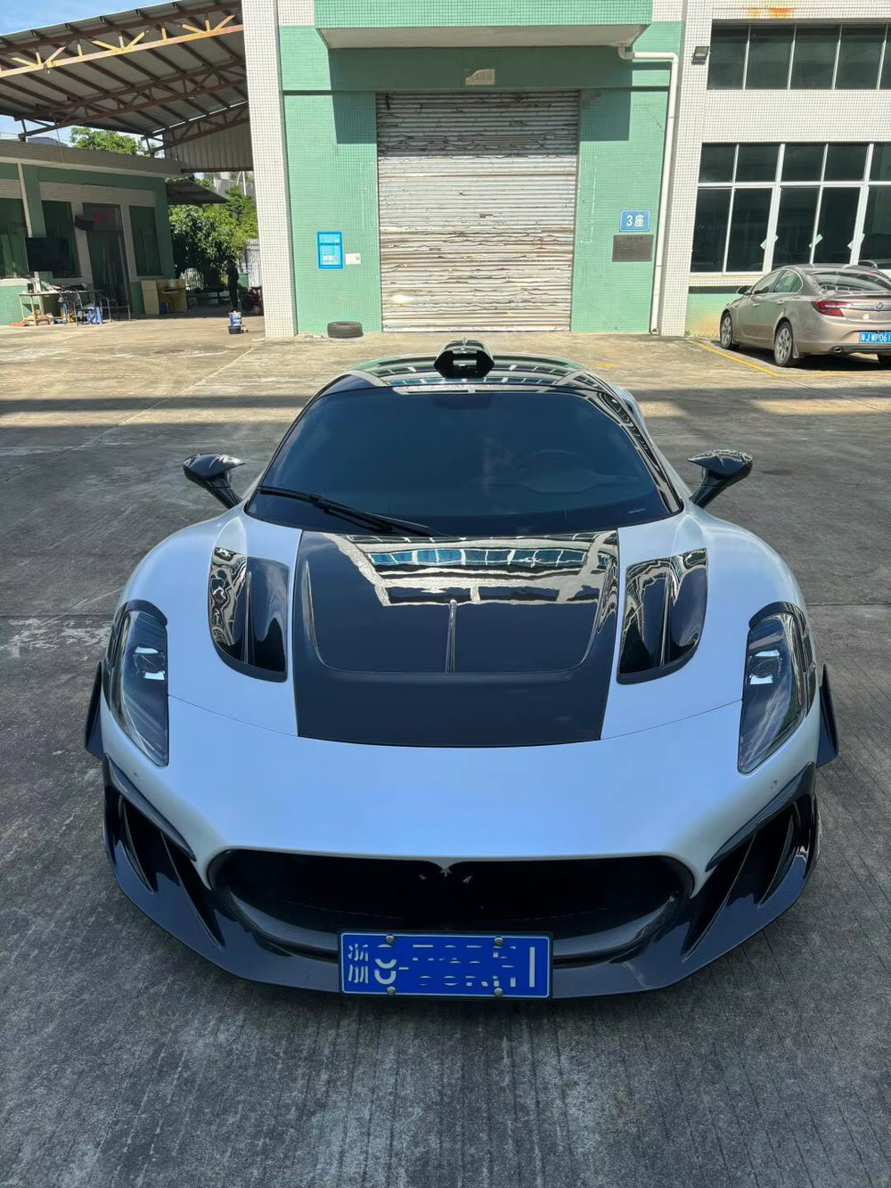 For Maserati MC20 Upgrade MSY Style Dry Carbon Fiber Body Kit Front Lip Skirt Rear Diffuser Spoiler