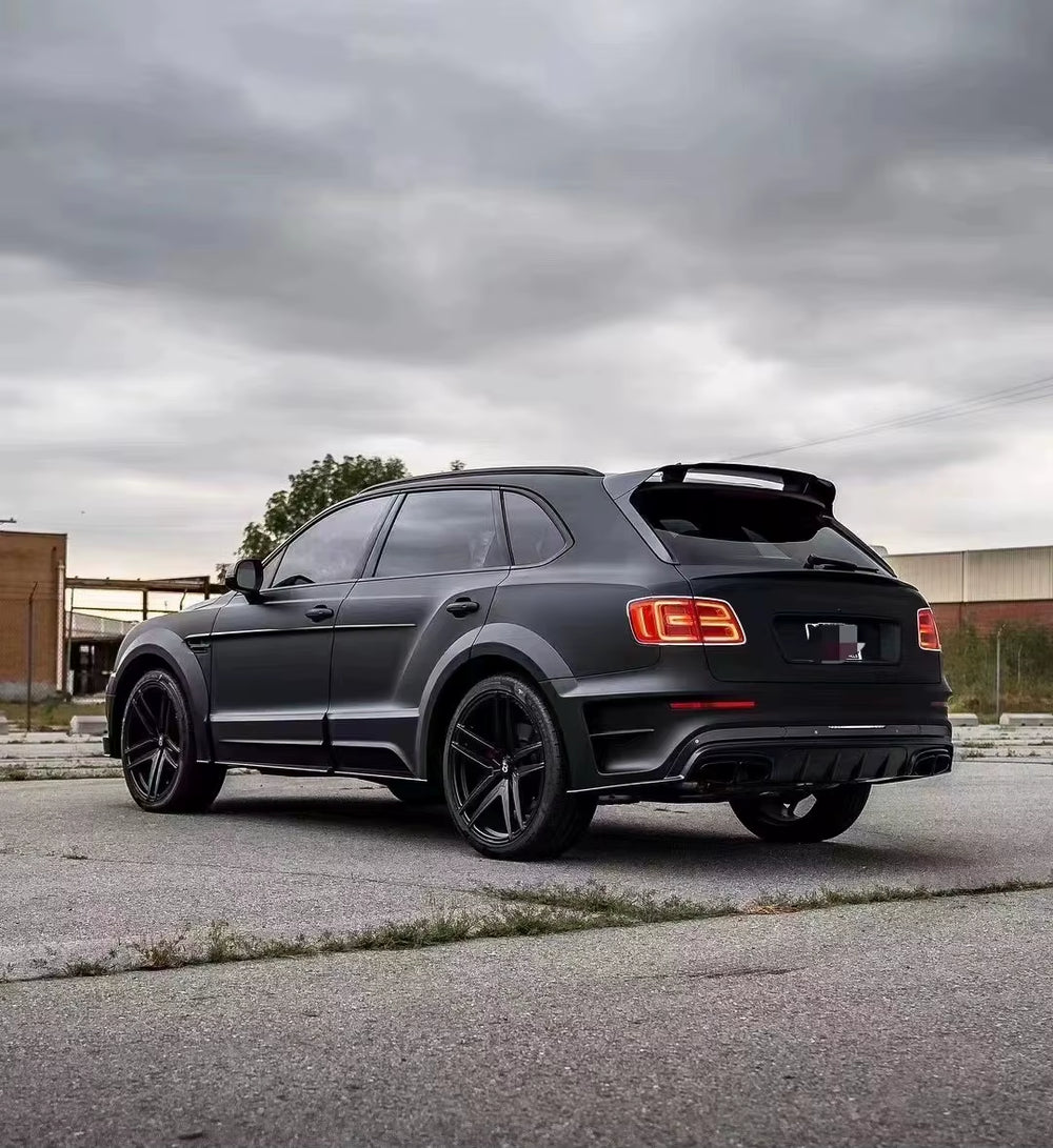 Body Kit M Style for Bentley Bentayga Carbon Fiber Mix Fiberglass Wide Bumper Engine Hood Rear Spoiler