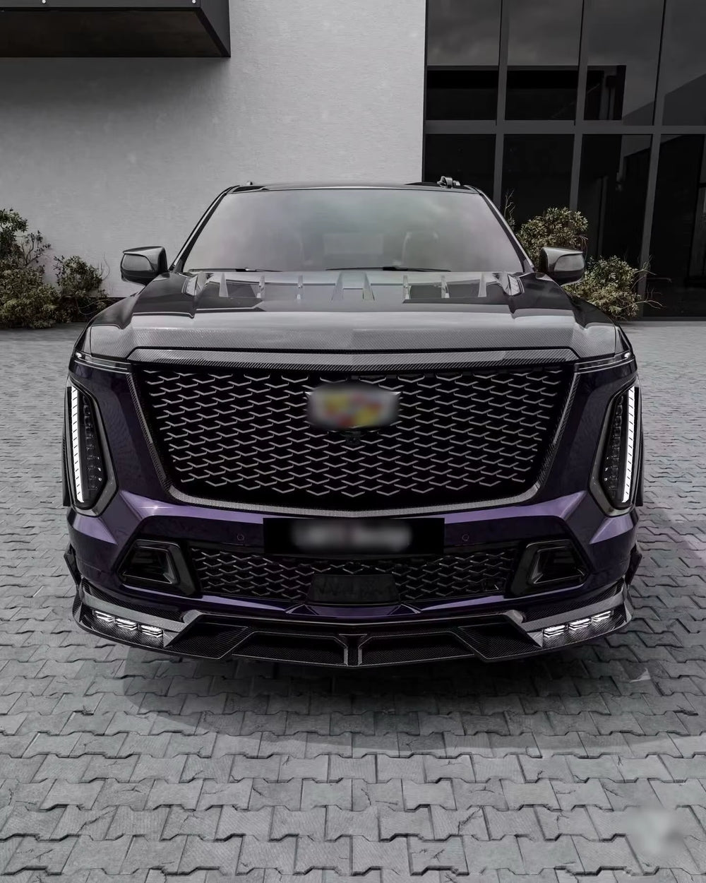 Cadillac Escalade 2025-2026 LD Style Dry Carbon Fiber Front Lip, Side Skirts, Rear Diffuser, Spoiler, and Wide-Body Kit Upgrade