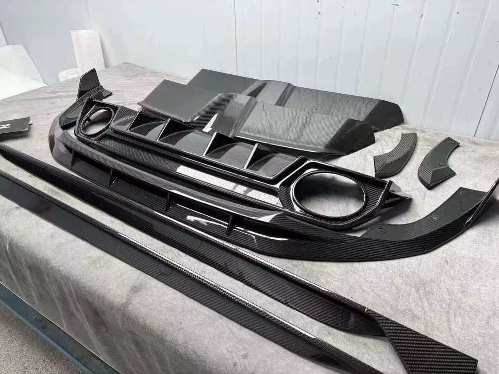 High-Quality Dry Carbon Body Kit for Audi RS3 8Y Upgrade PK Style Dry Carbon Fiber Front Lip Diffuser Spoiler