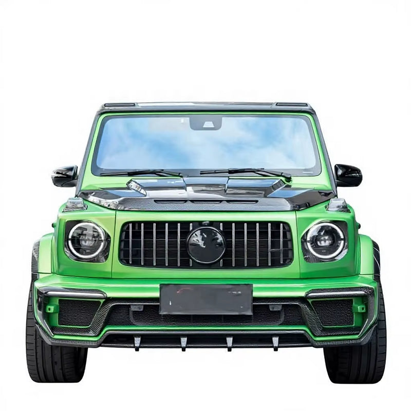 TOP Style Body Kit for Mercedes-Benz G-Class W464 W465 G63 Dry Carbon Fiber Front Lip Hood Rear Diffuser Spoiler Wide Bodykits
