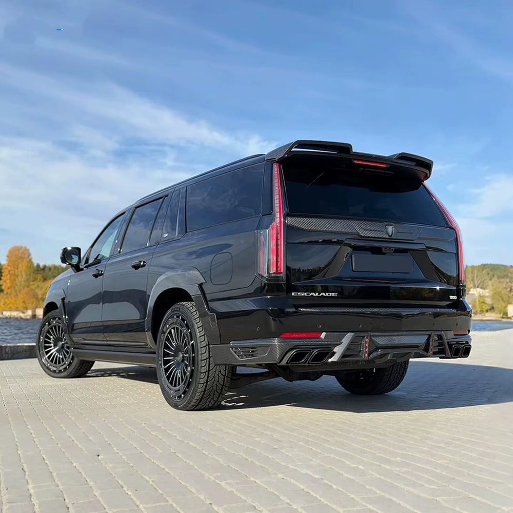 LD Style Dry Carbon Fiber Body Kit for Cadillac Escalade V 2025+ Fiber Front Lip Skirt Rear Diffuser Spoiler Hood Body Kit
