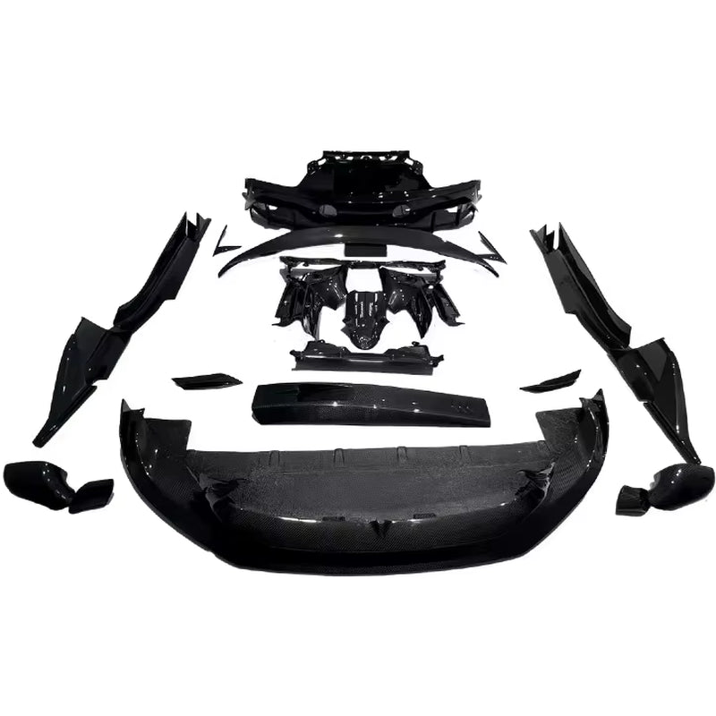 Dry Carbon Fiber Body Kit for Maserati Mc20 Upgrade SD Style Front Lip Skirt Rear Diffuser Spoiler Bodykit