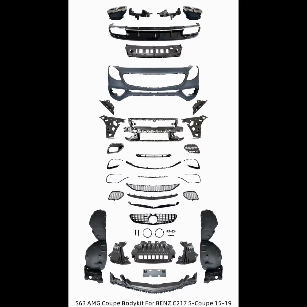 Body Kit for Mercedes-Benz S COUPE Upgrade S63/S65 Style Front and Rear Bumpers