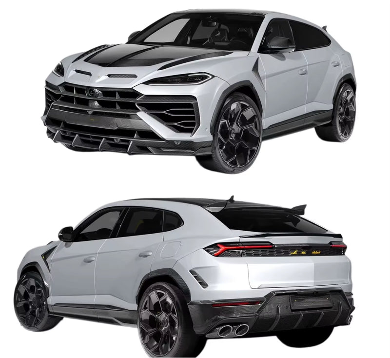 High-Quality Dry Carbon Fiber Body Kit for Lamborghini URUS SE Upgrade Top Style Front Lip Rear Diffuser Spoiler Hood Body Kit