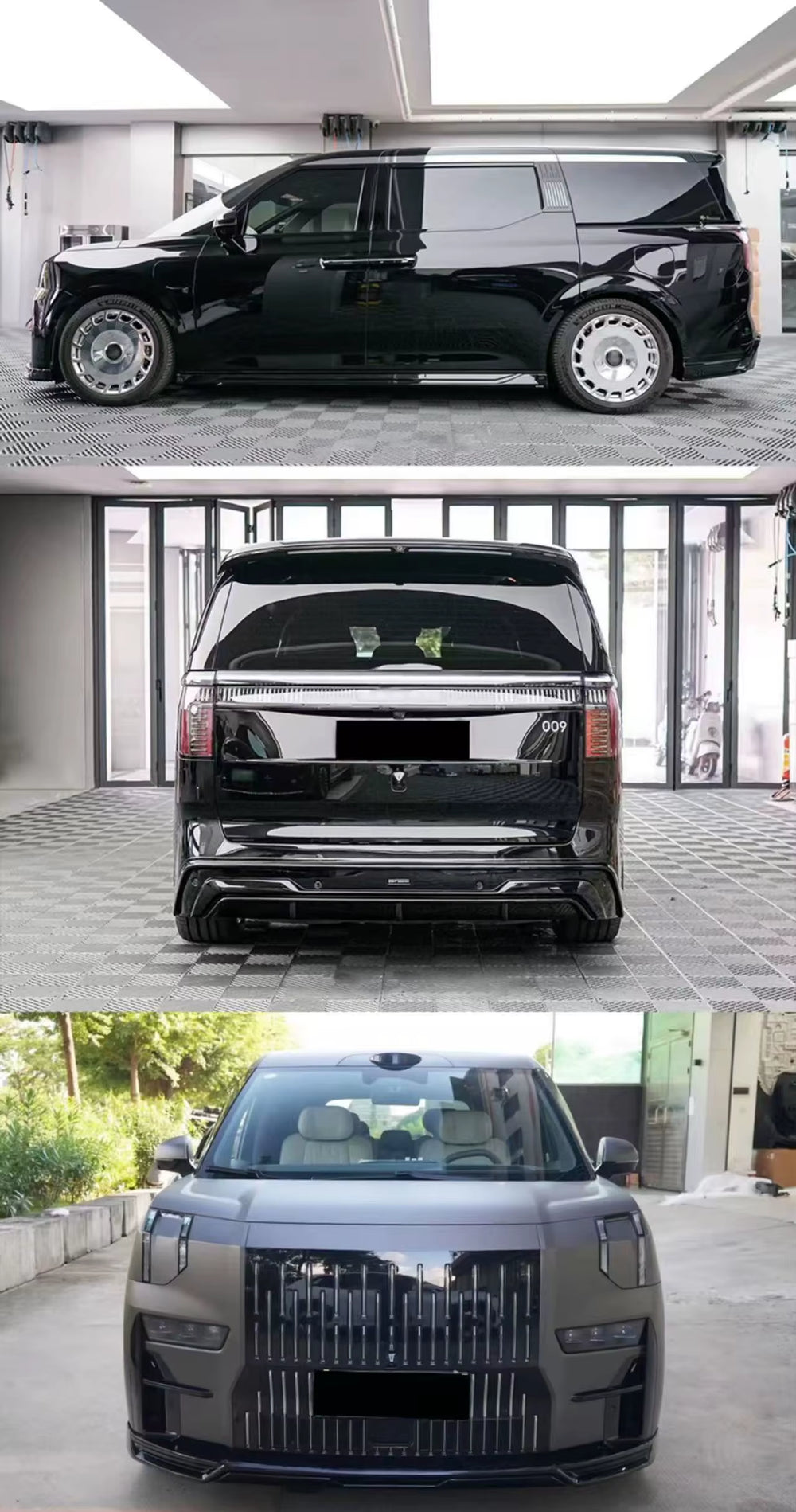 Bskt Style Bright Black Body Kit for Zeeker 009: Front Lip, Skirt, Rear Diffuser, and Spoiler