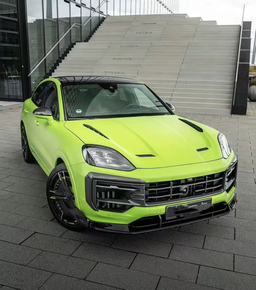 For Porsche Cayenne 2025+ Upgrade LD Style Carbon Fiber Front and Rear Bumper Spoiler Hood Body Kit