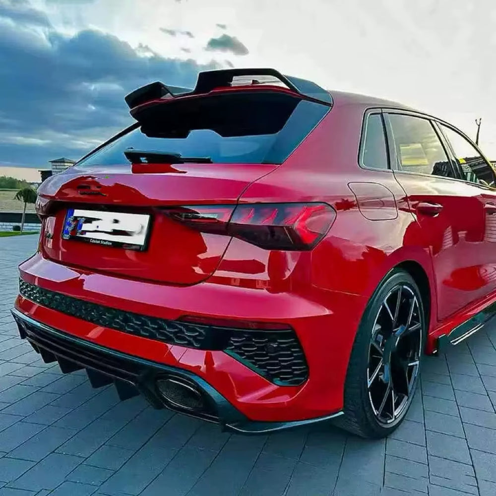 High-Quality Dry Carbon Body Kit for Audi RS3 8Y Upgrade PK Style Dry Carbon Fiber Front Lip Diffuser Spoiler