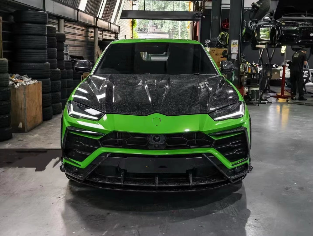 Topca Style Forged Carbon Fiber Body Kit for Lamborghini Urus Front Lip Skirt Rear Diffuser Spoiler Hood Wide Bodykit
