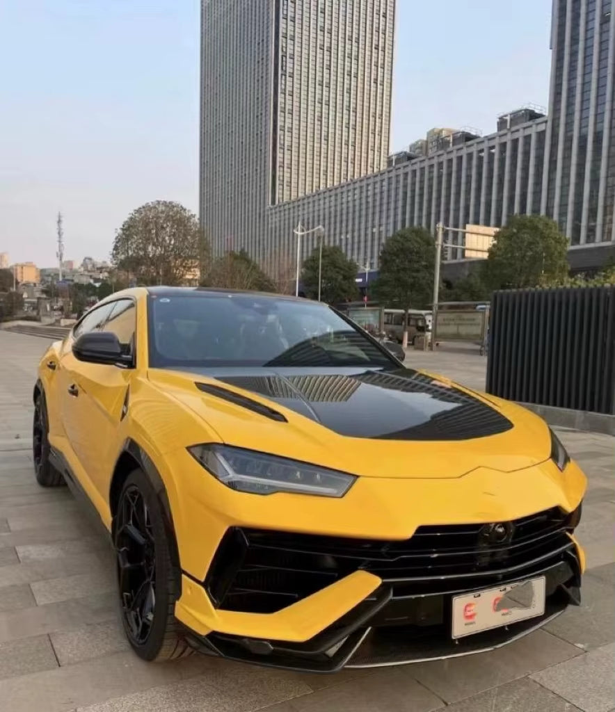 P Style Carbon Fiber Car Front Engine Hood for Lamborghini Urus Bonnet