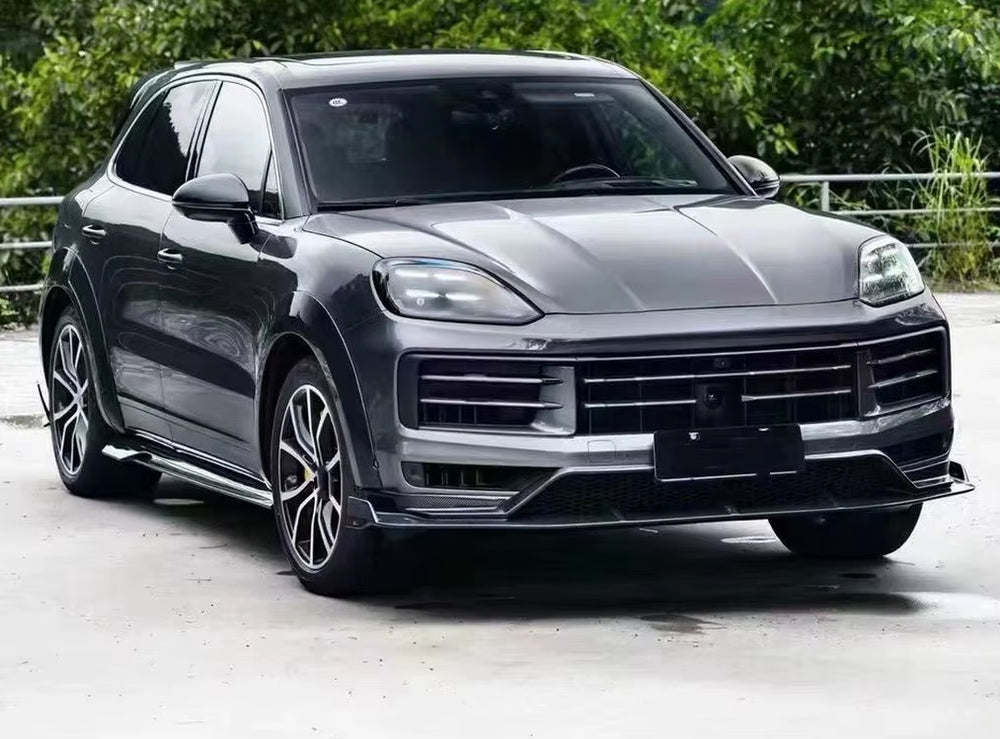 CT Style Dry High Quality Body Kit for Porsche Cayenne Front Lip Side Skirt Rear Diffuser Spoiler Wide Body