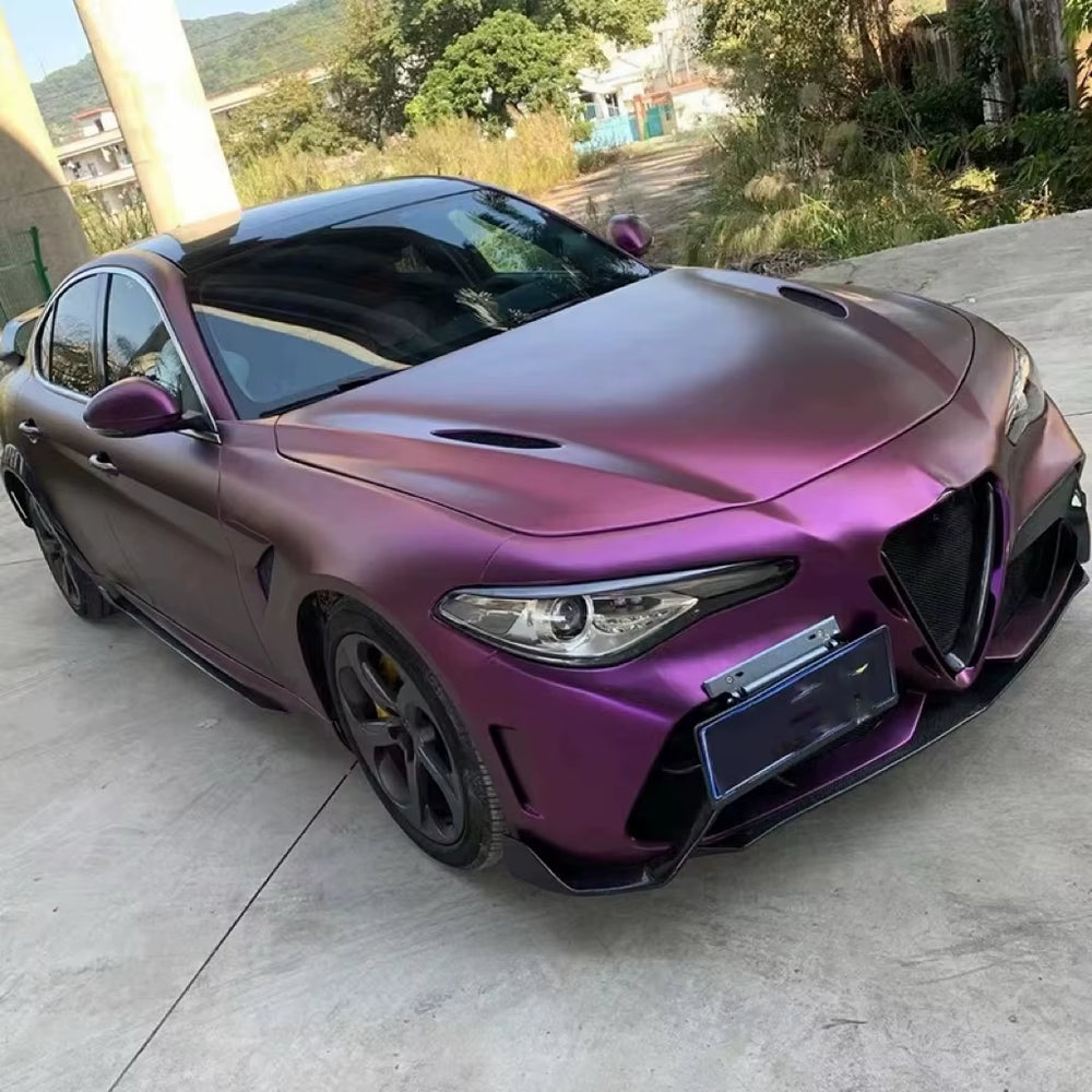 For Alfa Romeo Giulia Upgrade GTAM Style Front Rear Bumper Rear Diffuser Side Skirt Body Kit