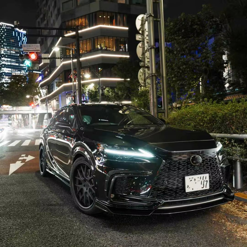 AT Style Carbon Fiber Body Kit for Lexus RX 500H 2023 Carbon Fiber Wide-Body Wheel Front Lip Side Skirt Rear Diffuser Spoiler