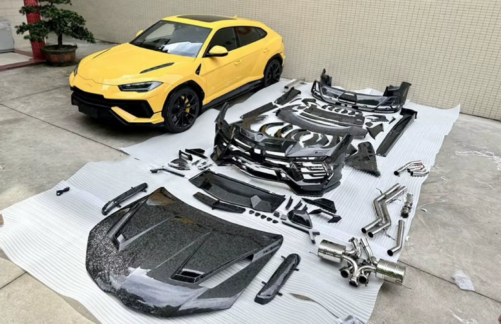 For Lamborghini URUS Venatus S Upgrade MSY Style Dry Carbon Fiber Front and Rear Bumper Diffuser Spoiler Hood Body Kit