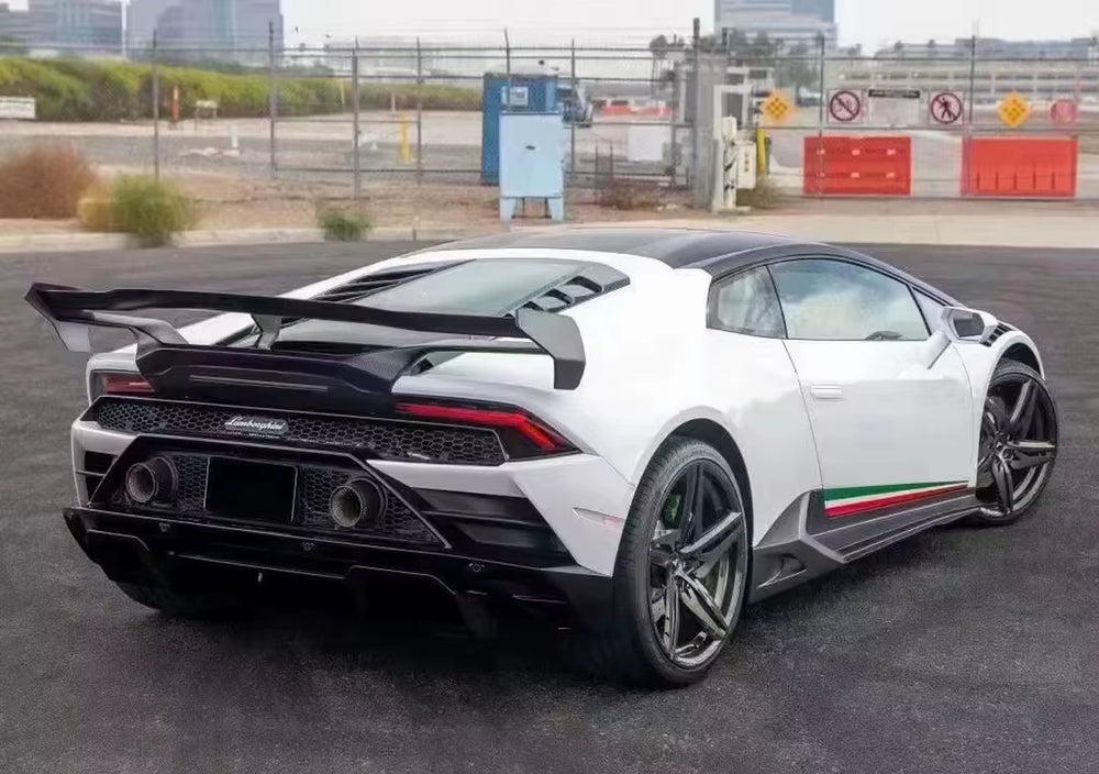 For Lamborghini Huracan Lp610 Lp580 Upgrade Evo Style Carbon Fiber Front and Rear Bumper Diffuser Spoiler Body Kit