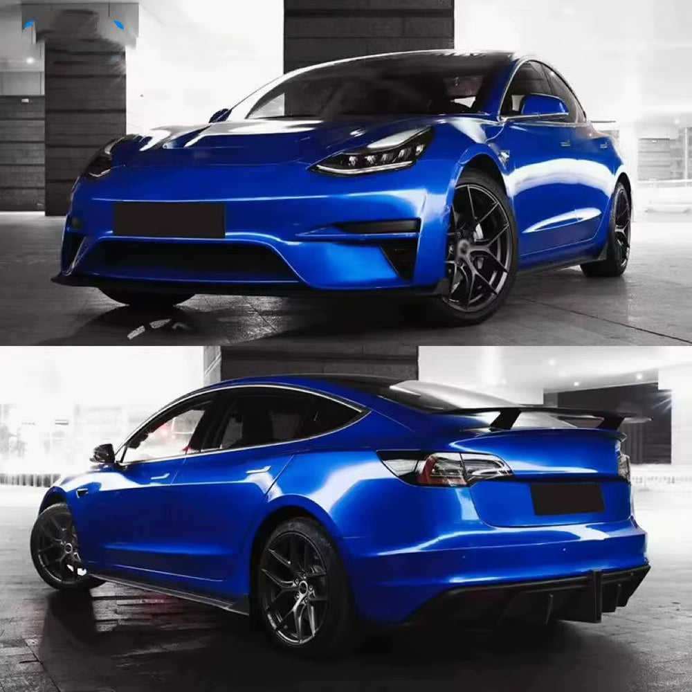 Robt Style Body Kit for Tesla Model 3 Front Bumper Rear Bumper Side Skirt Spoiler Rear Diffuser Hood