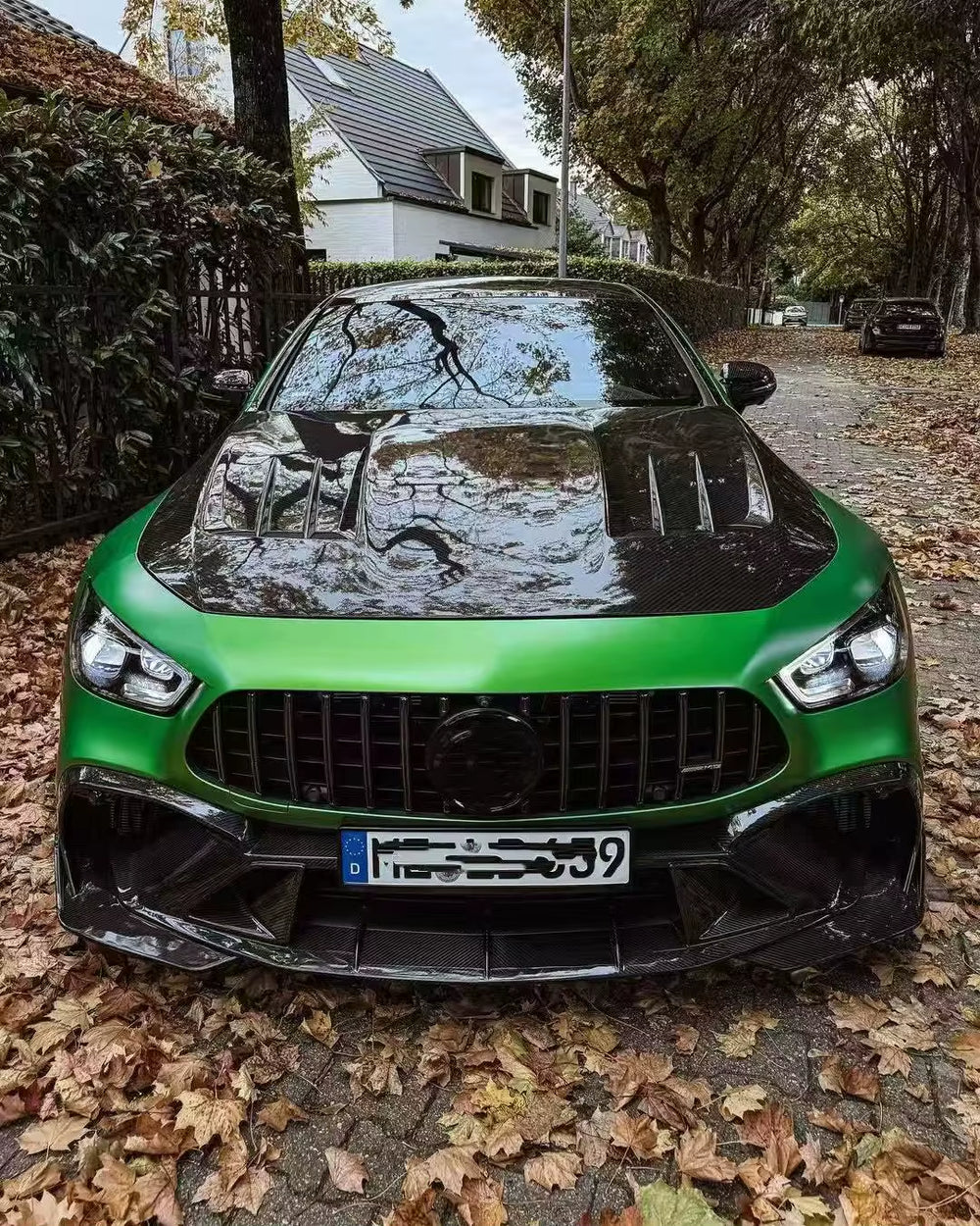 LD Style Dry Carbon Fiber Body Kit for Mercedes-Benz GT63S X290 Carbon Fiber Front Lip Skirt Rear Diffuser Spoiler Hood Body Kit