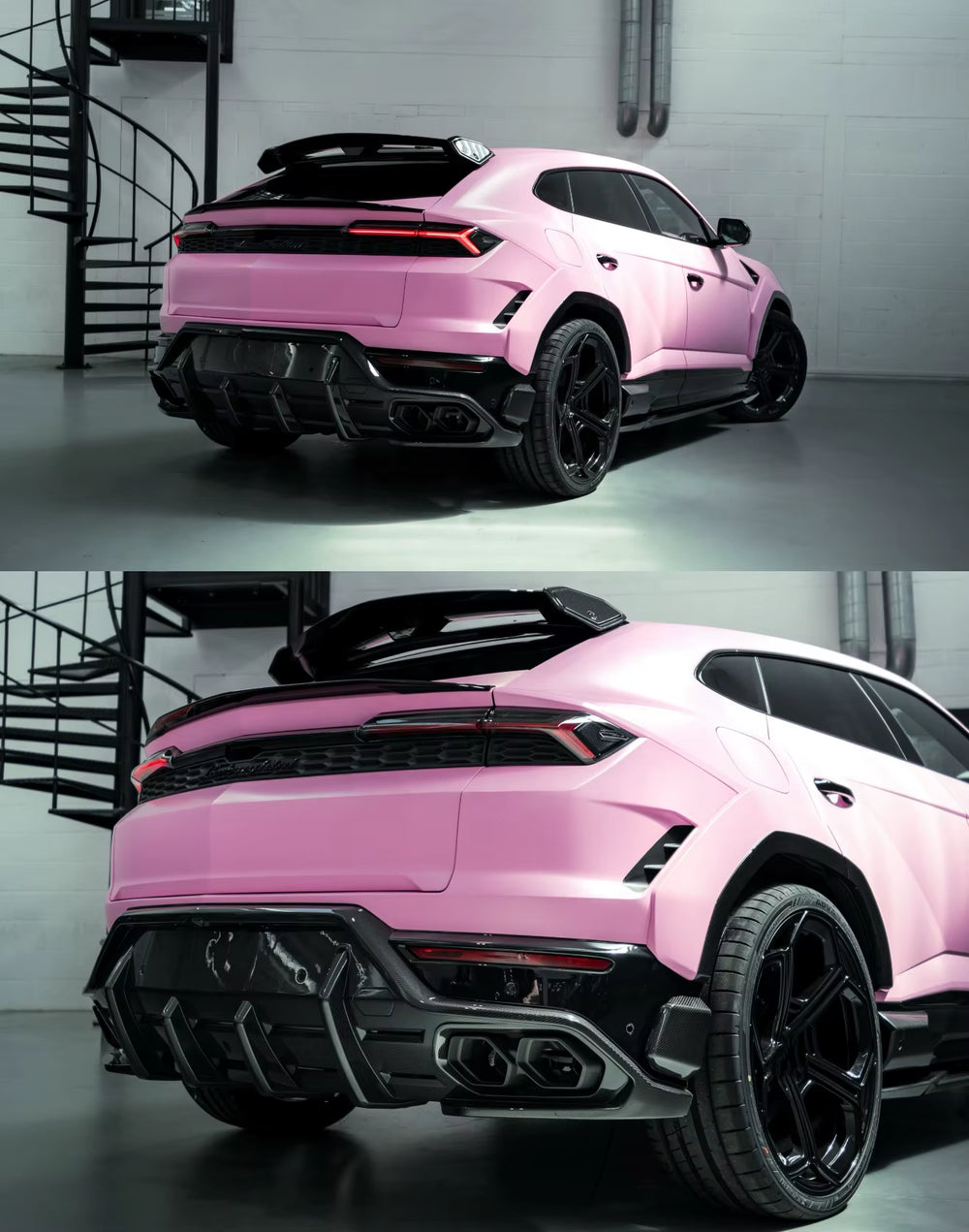 Dry Carbon Fiber UB Style Body Kit Front Lip Side Skirts Rear Diffuser Spoiler Wheel Arches for Lamborghini Urus SE