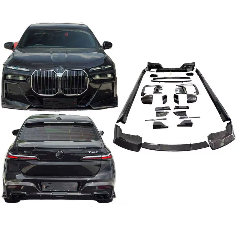High Quality Carbon Fiber Body Kit for BMW 7 Series G70 MSY Style Side Skirt Front Lip Diffuser Spoiler